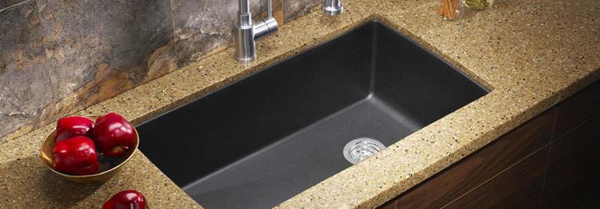 Countertop undermount sink