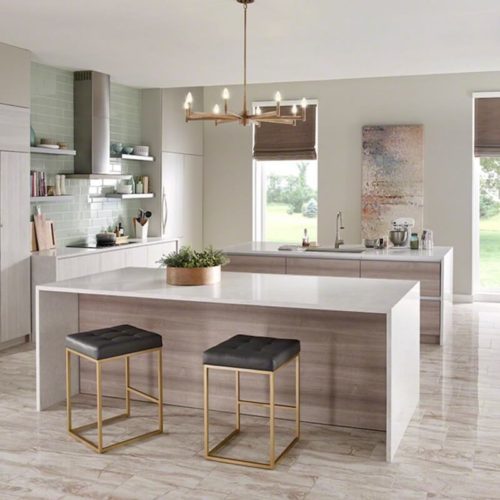 Waterfall quartz countertops Charlotte NC