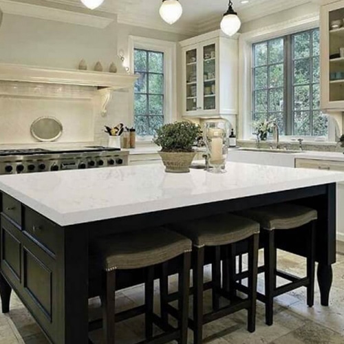 White quartz countertop Island Charlotte NC