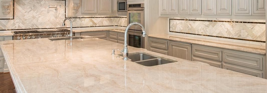 quartzite kitchen countertops with island