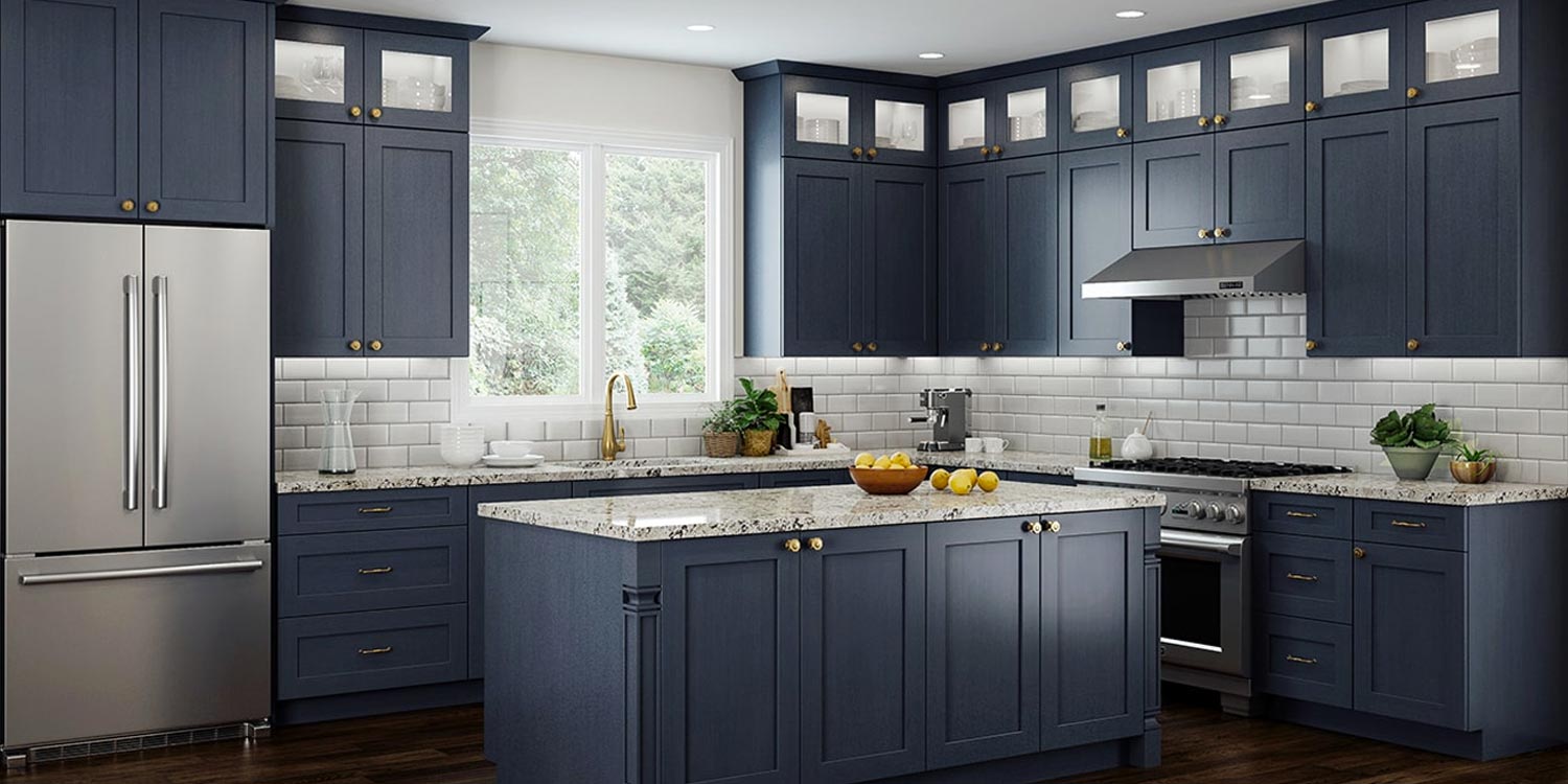 blue kitchen cabinets Charlotte