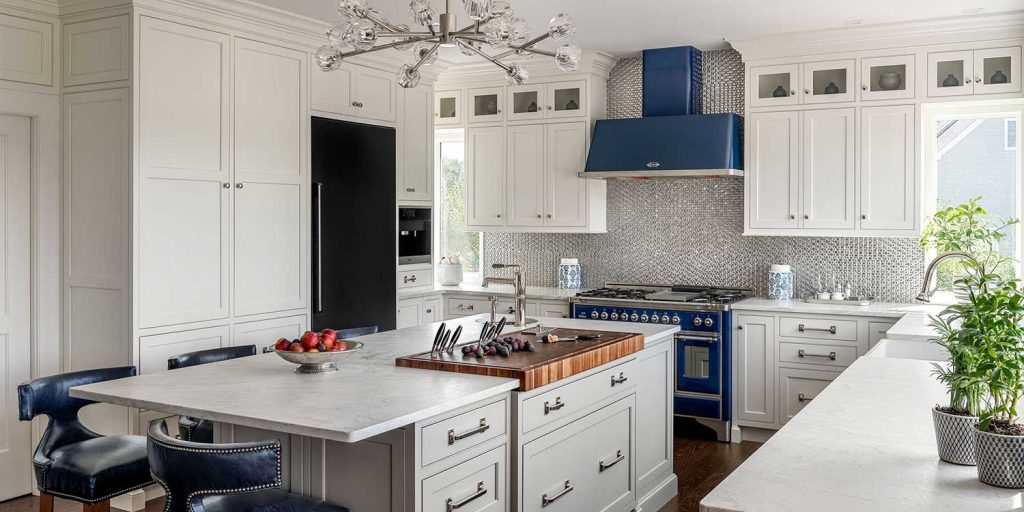 white kitchen cabinetry with other elements Charlotte NC