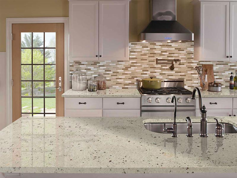 white granite kitchen countertops installation Charlotte NC