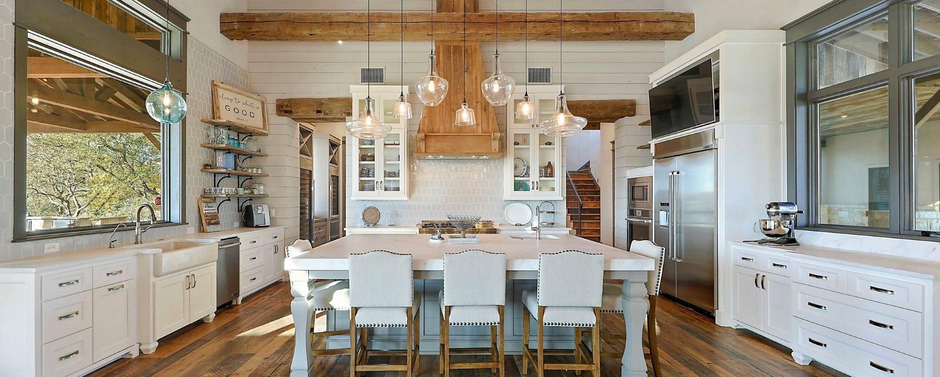 modern farmhouse style kitchen design Charlotte
