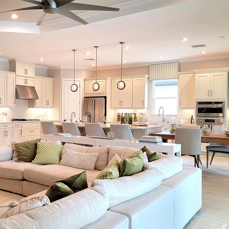 open floor plan kitchen remodel concept